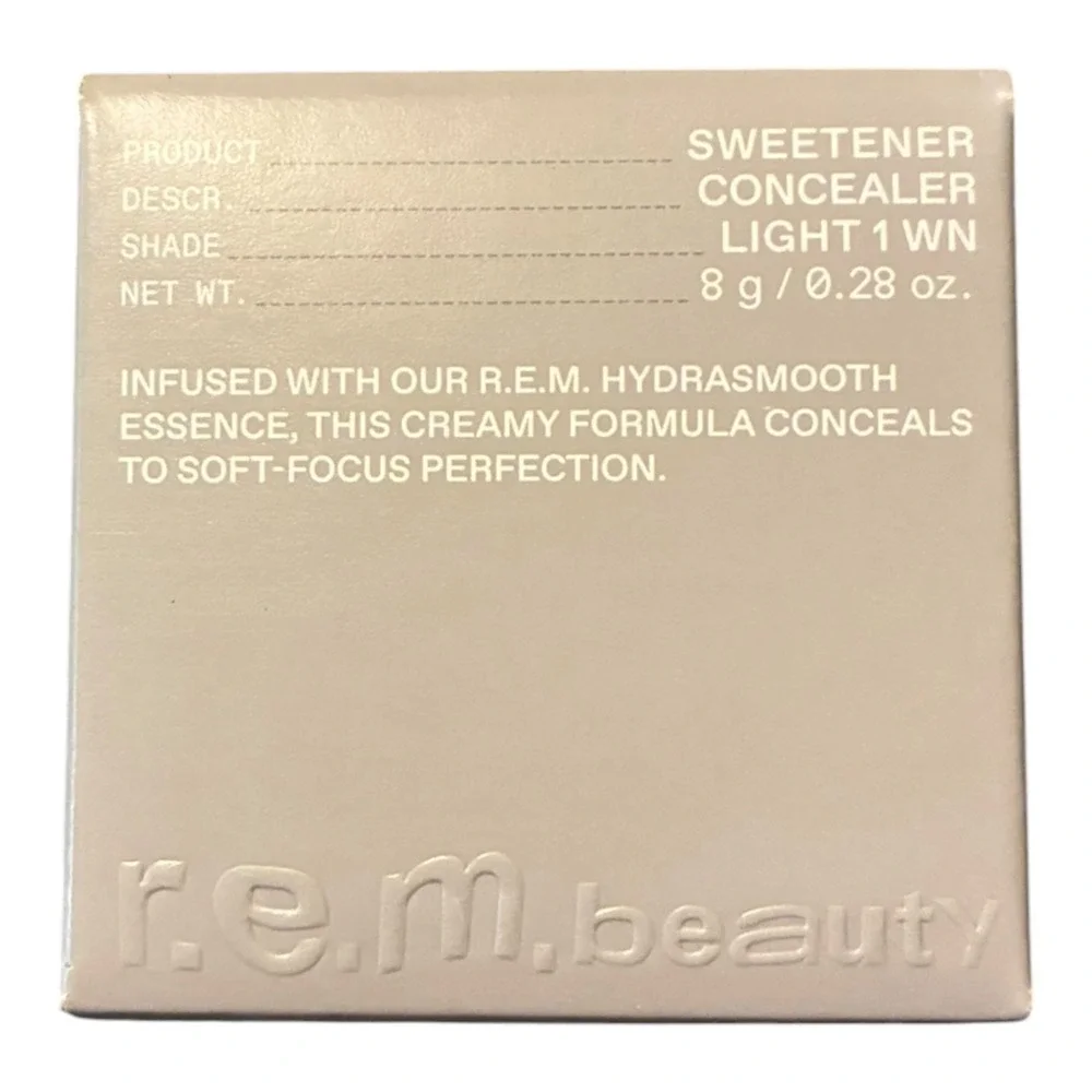 r.e.m. beauty Sweetener Concealer Light 1 WN Full Coverage Matte NIB HydraSmooth